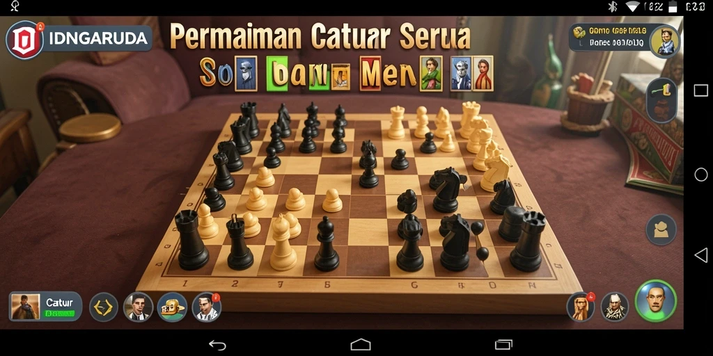 Antarmuka permainan catur IDNGARUDA yang menarik dan intuitif.