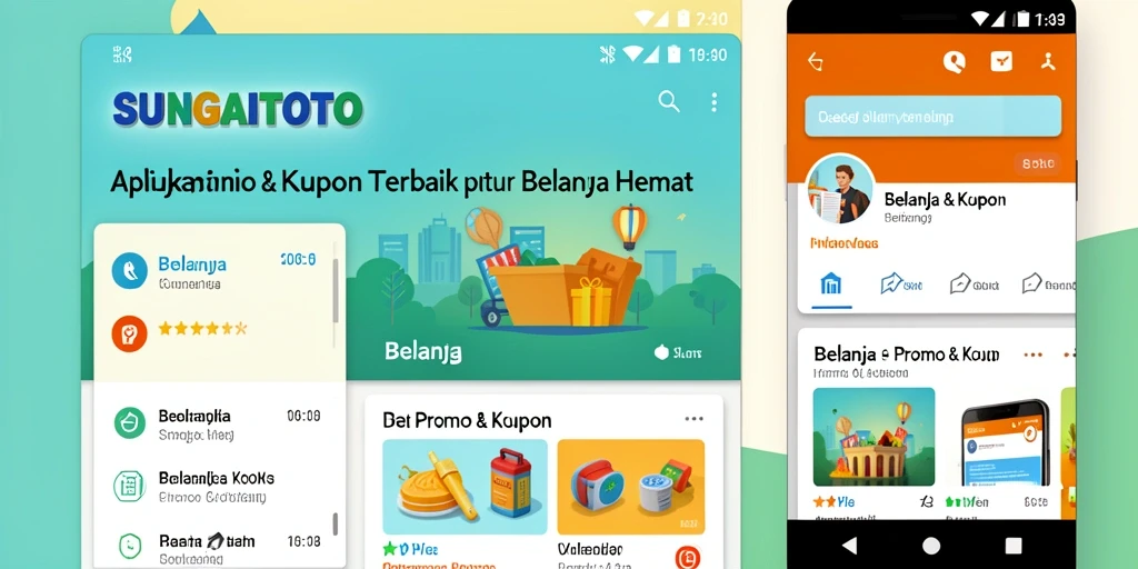 Antarmuka SUNGAITOTO yang menampilkan berbagai kupon dan promo menarik.