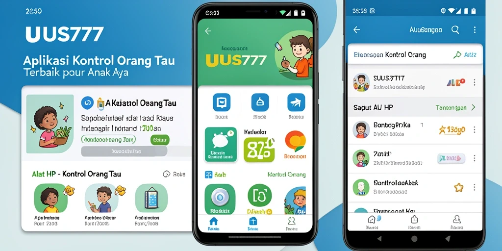 Tampilan antarmuka UUS777 yang intuitif untuk kontrol orang tua.