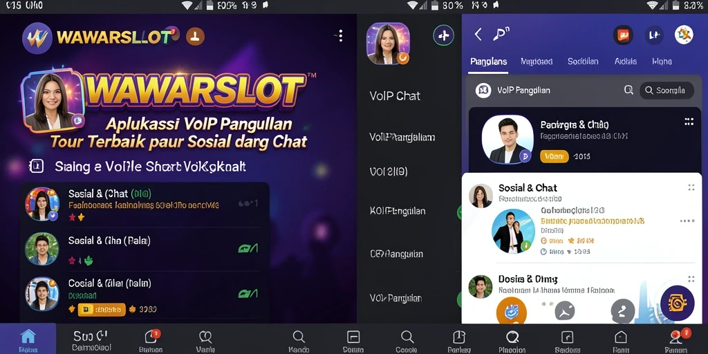 Antarmuka WAWARSLOT menampilkan fitur VoIP Panggilan yang sederhana dan intuitif.
