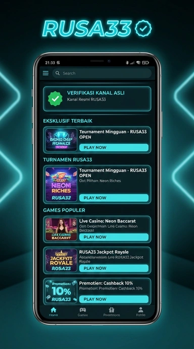 Tampilan kanal resmi rusa33